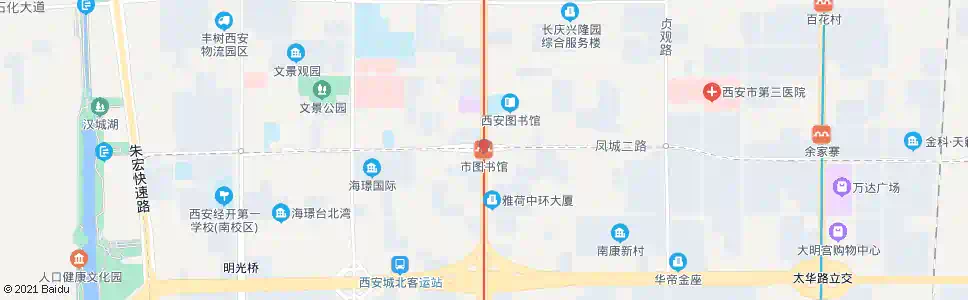 西安市图书馆_公交站地图_西安公交_妙搜公交查询2024