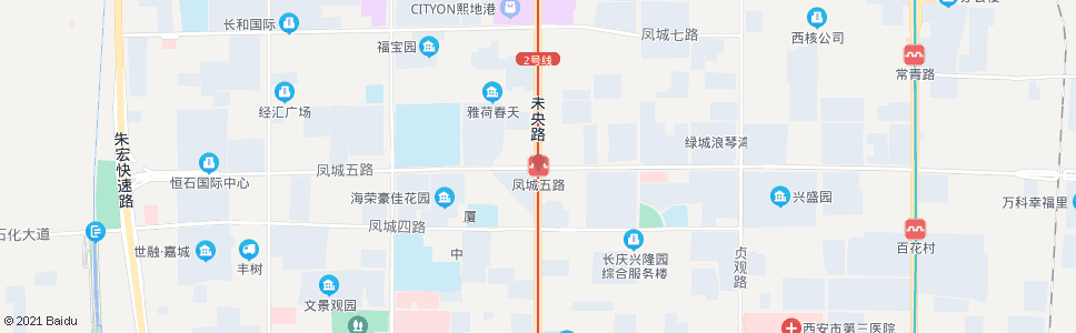 西安凤城五路_公交站地图_西安公交_妙搜公交查询2024