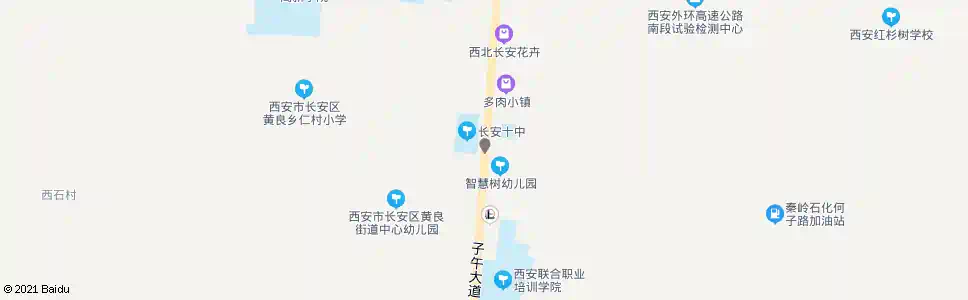 西安长安十中_公交站地图_西安公交_妙搜公交查询2024