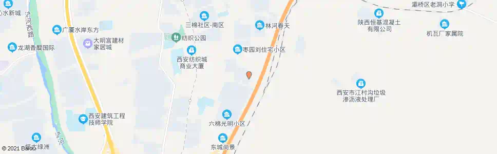 西安纺织城枣园小区_公交站地图_西安公交_妙搜公交查询2024