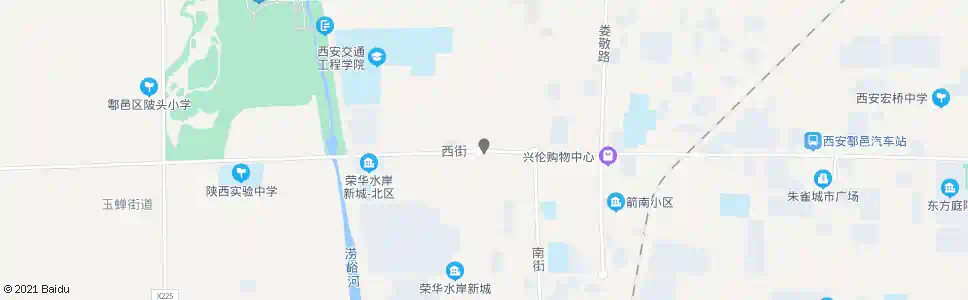 西安户县西街_公交站地图_西安公交_妙搜公交查询2024