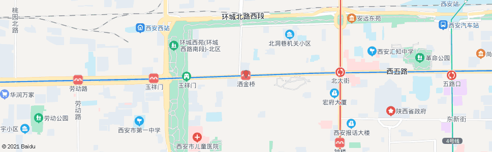 西安洒金桥站_公交站地图_西安公交_妙搜公交查询2024