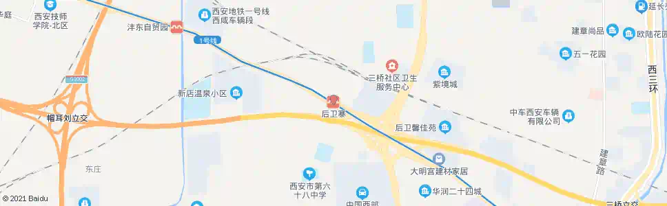 西安后卫寨地铁口_公交站地图_西安公交_妙搜公交查询2024