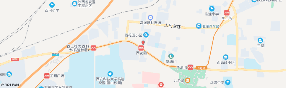 西安西花园_公交站地图_西安公交_妙搜公交查询2024