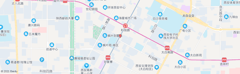 西安高新一中_公交站地图_西安公交_妙搜公交查询2024