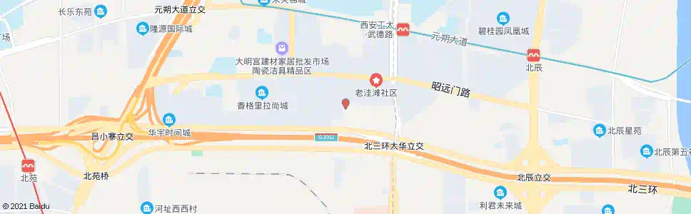 西安永城路东段(大明宫玻璃市场)_公交站地图_西安公交_妙搜公交查询2024