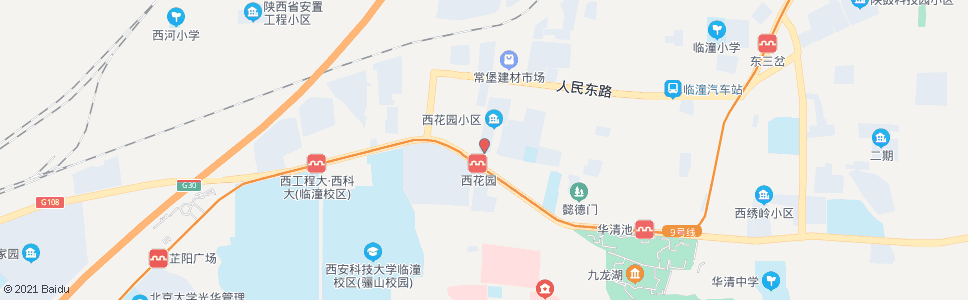 西安中心花园_公交站地图_西安公交_妙搜公交查询2024