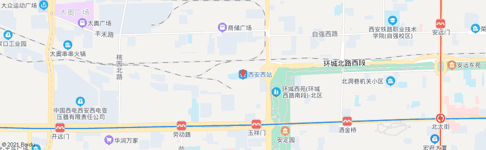 西安岳村西_公交站地图_西安公交_妙搜公交查询2024