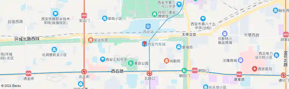 西安长安汽车站_公交站地图_西安公交_妙搜公交查询2024