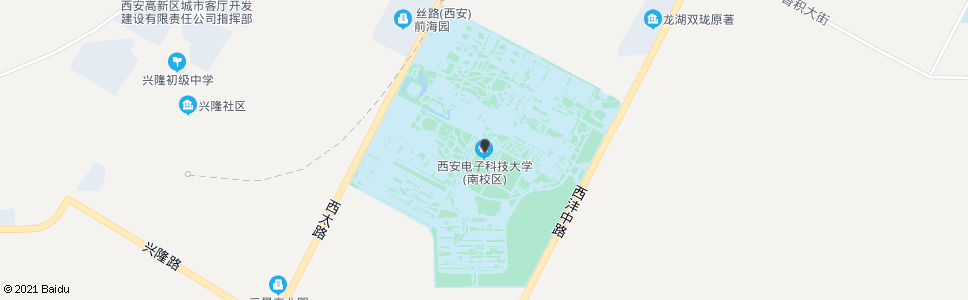 西安电子科技大学_公交站地图_西安公交_妙搜公交查询2024