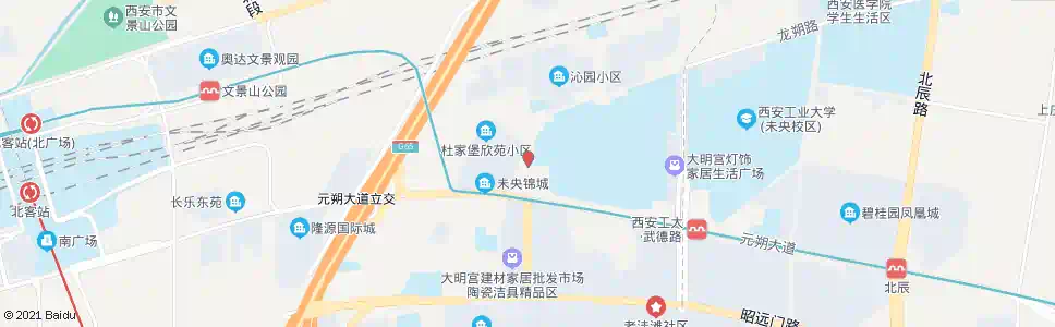 西安西科贸西户校区_公交站地图_西安公交_妙搜公交查询2024