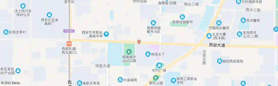 西安西部大道创业大道口_公交站地图_西安公交_妙搜公交查询2024