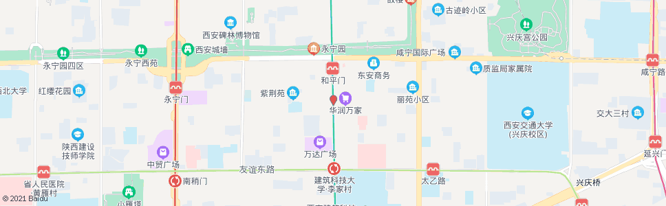 西安建东街_公交站地图_西安公交_妙搜公交查询2024