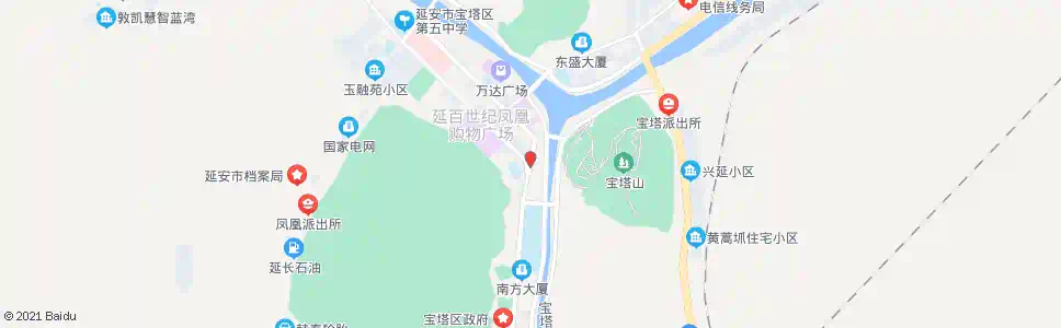 延安南门坡_公交站地图_延安公交_妙搜公交查询2024