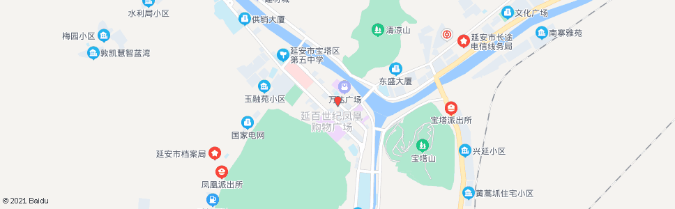 延安中心街(好利来)_公交站地图_延安公交_妙搜公交查询2024