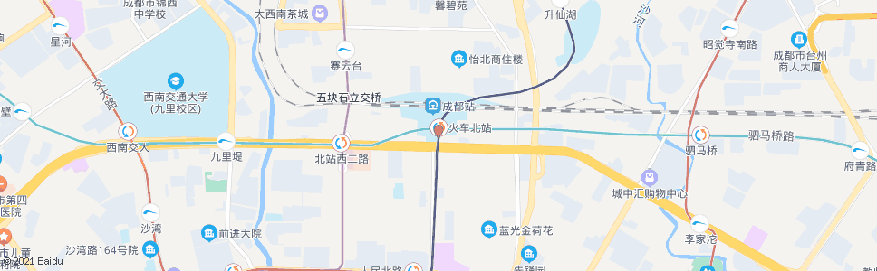 成都火车北站公交站东_公交站地图_成都公交_妙搜公交查询2024