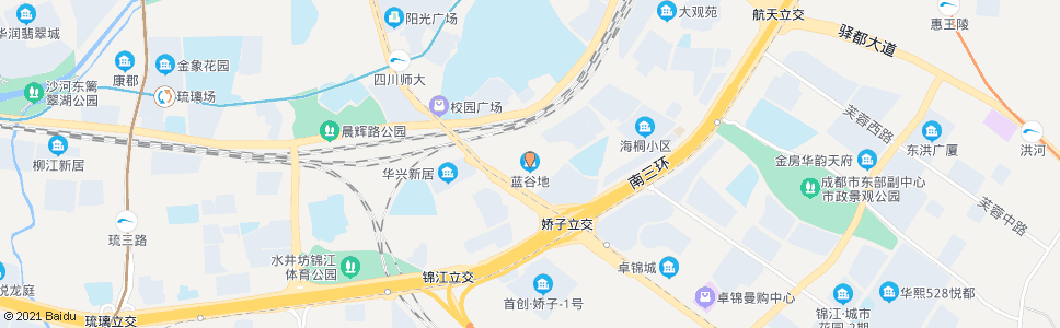 成都蓝谷地_公交站地图_成都公交_妙搜公交查询2024
