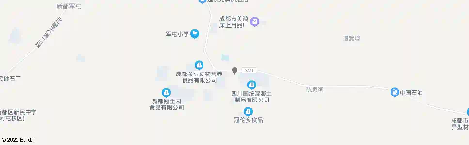 成都军屯镇_公交站地图_成都公交_妙搜公交查询2024