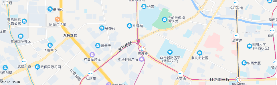 成都一环路南四段_公交站地图_成都公交_妙搜公交查询2024