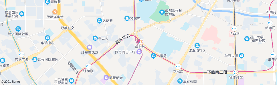 成都高升桥_公交站地图_成都公交_妙搜公交查询2024