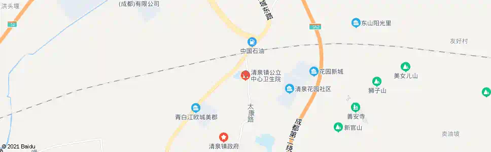 成都清泉公里卫生院_公交站地图_成都公交_妙搜公交查询2024