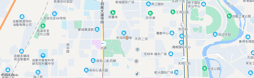 成都天府二街中_公交站地图_成都公交_妙搜公交查询2024