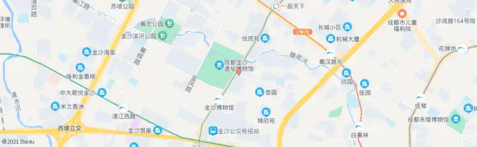 成都金沙遗址东门_公交站地图_成都公交_妙搜公交查询2024