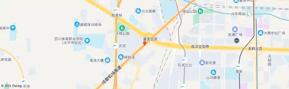 成都三环路蓝天立交桥_公交站地图_成都公交_妙搜公交查询2024