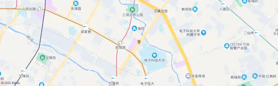 成都府青路一环路立交桥_公交站地图_成都公交_妙搜公交查询2024