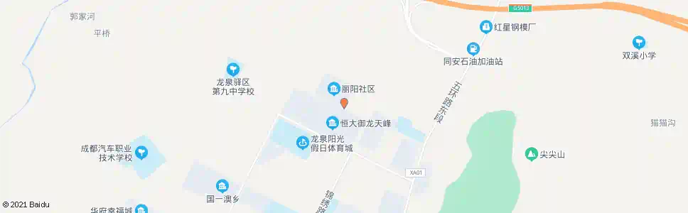 成都丽阳社区二号门_公交站地图_成都公交_妙搜公交查询2024