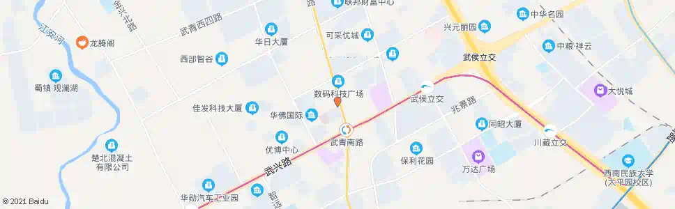 成都武青南路武科西一路口_公交站地图_成都公交_妙搜公交查询2024