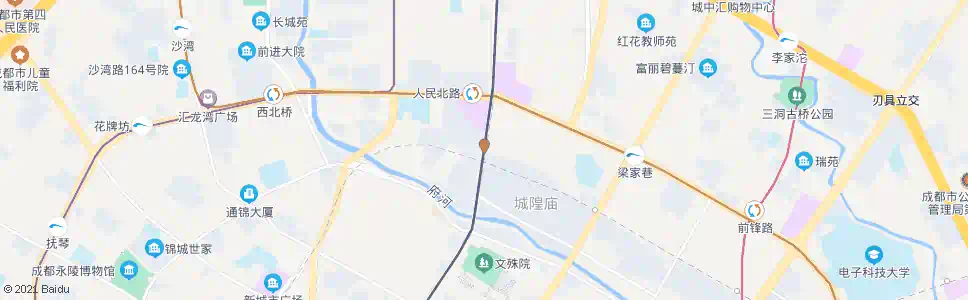 成都人民北路一段_公交站地图_成都公交_妙搜公交查询2024