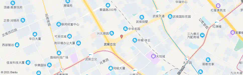 成都三环路羊犀立交桥东_公交站地图_成都公交_妙搜公交查询2024