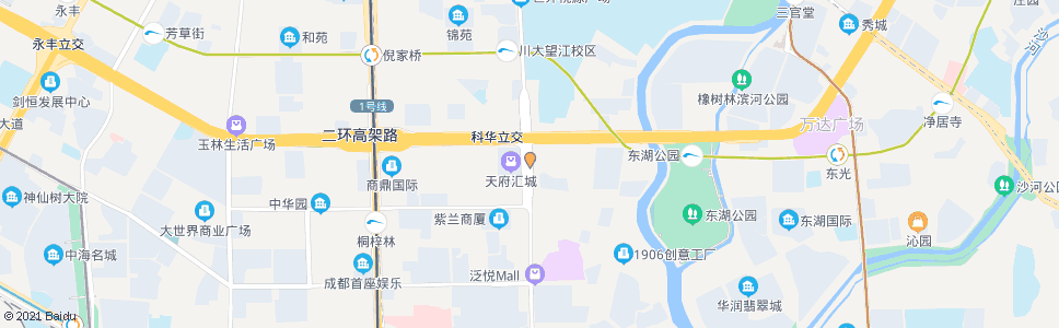 成都科华中路南_公交站地图_成都公交_妙搜公交查询2024