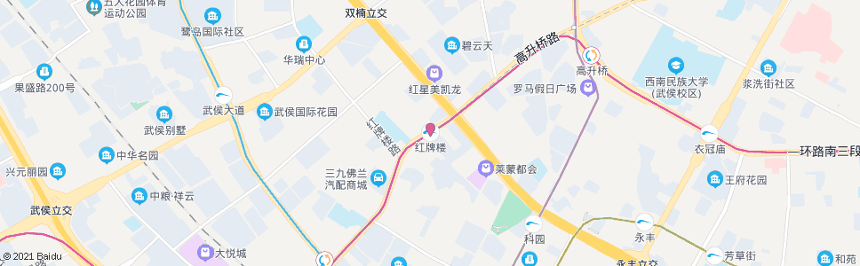 成都地铁红牌楼站_公交站地图_成都公交_妙搜公交查询2024