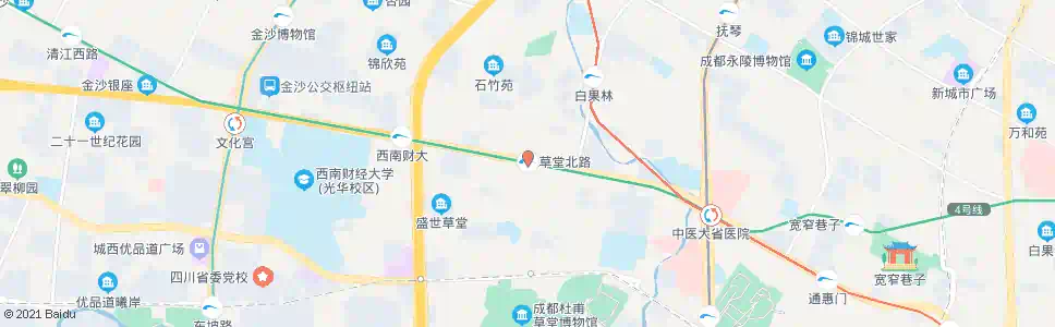 成都地铁草堂北路站_公交站地图_成都公交_妙搜公交查询2024