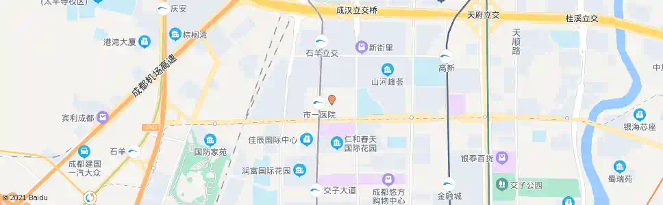 成都市一医院_公交站地图_成都公交_妙搜公交查询2024