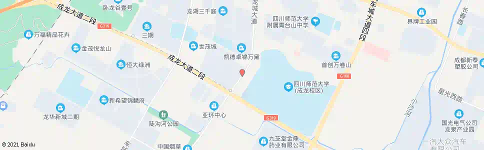 成都川师成龙校区西门_公交站地图_成都公交_妙搜公交查询2024