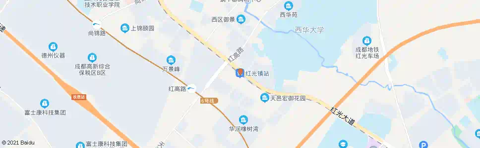 成都红光镇_公交站地图_成都公交_妙搜公交查询2024