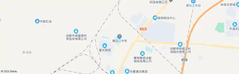 成都青白江中学_公交站地图_成都公交_妙搜公交查询2024