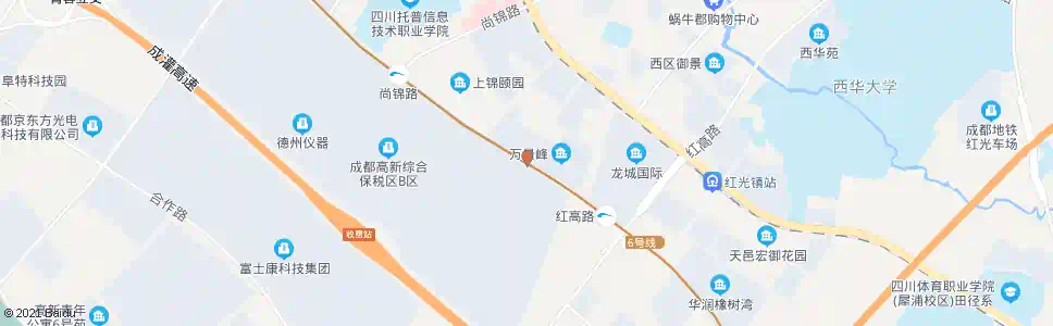 成都西区大道尚雅路口_公交站地图_成都公交_妙搜公交查询2024