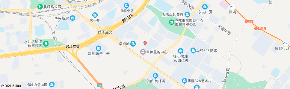 成都枫树街南_公交站地图_成都公交_妙搜公交查询2024
