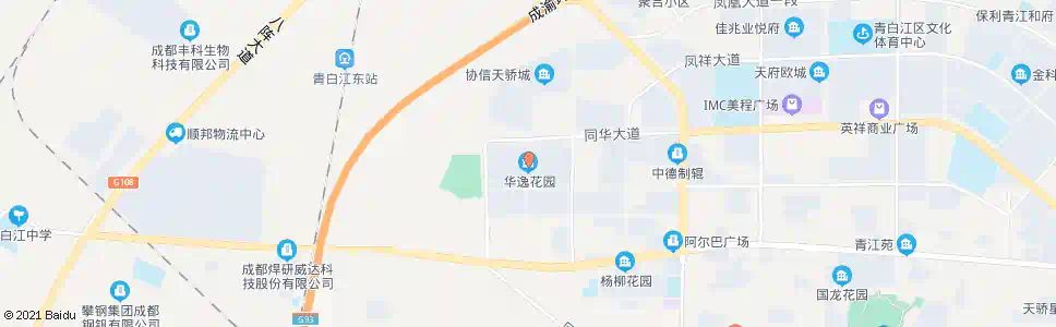 成都华逸花园北_公交站地图_成都公交_妙搜公交查询2024