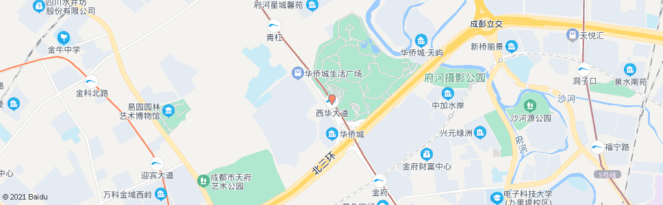 成都西华大道中段_公交站地图_成都公交_妙搜公交查询2024