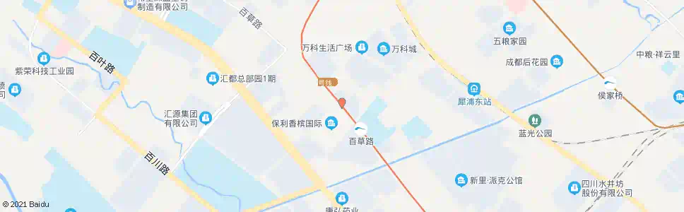 成都百草路东_公交站地图_成都公交_妙搜公交查询2024