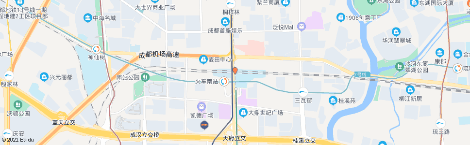 成都西河南街_公交站地图_成都公交_妙搜公交查询2024