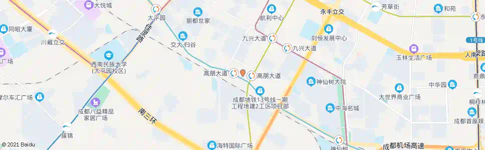 成都高朋大道口_公交站地图_成都公交_妙搜公交查询2024