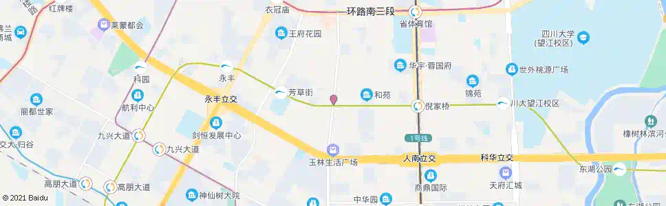 成都芳草东街口_公交站地图_成都公交_妙搜公交查询2024