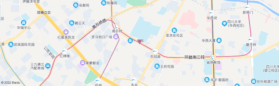 成都西南民族大学(东)_公交站地图_成都公交_妙搜公交查询2024