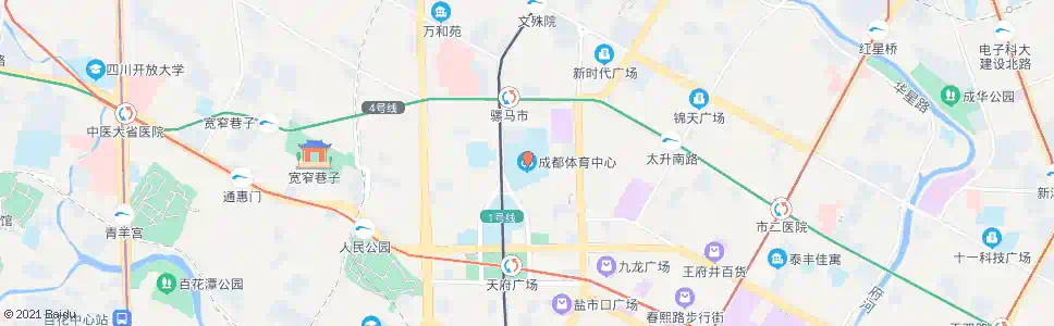 成都区体育中心_公交站地图_成都公交_妙搜公交查询2024